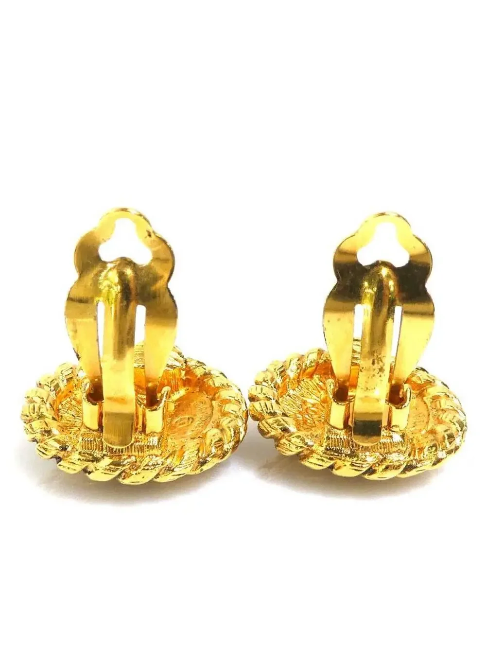 Auth Chanel Cc Logo Clip On Earrings #303051C31B